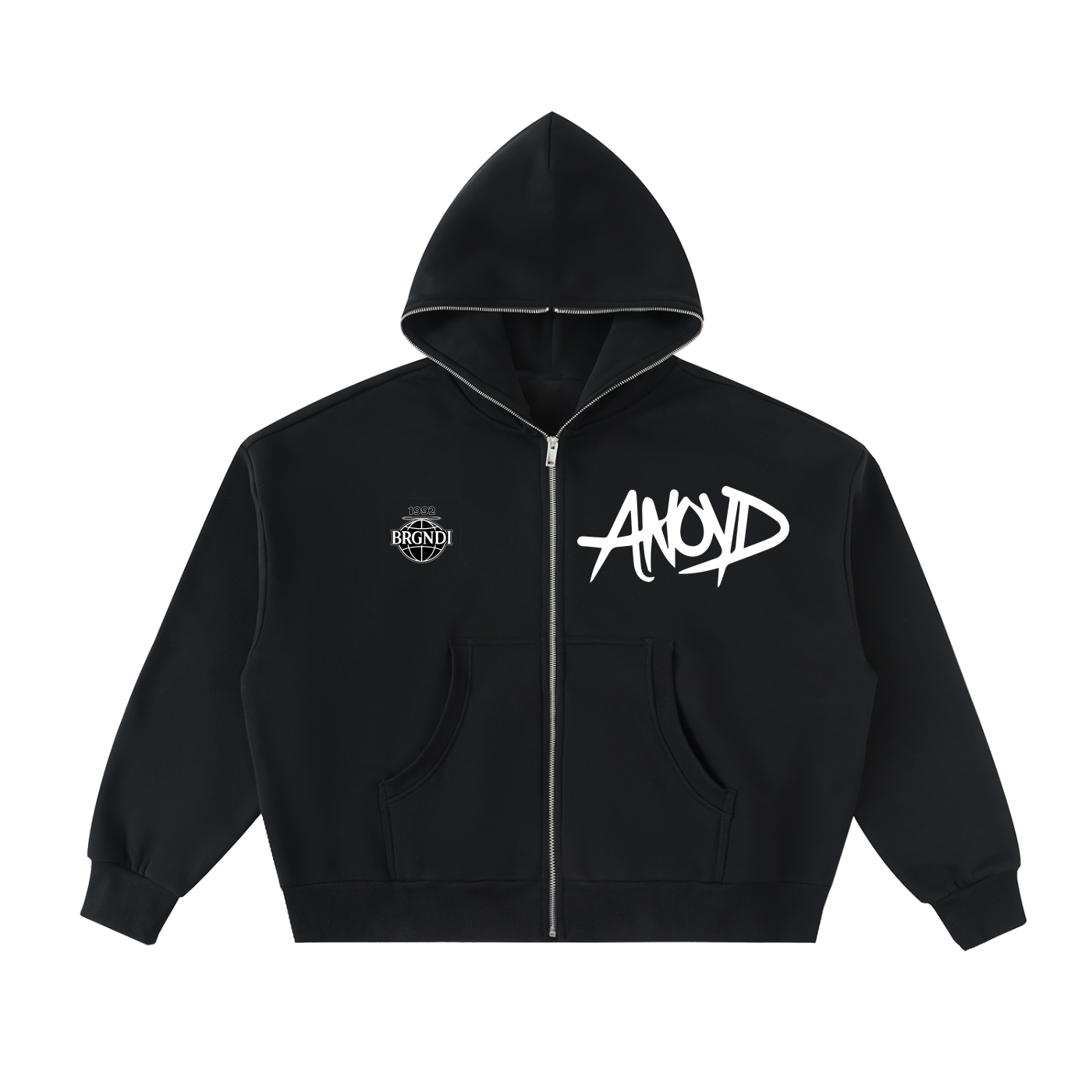 ANoyd Fleeced Full-Zip Boxy Hoodie